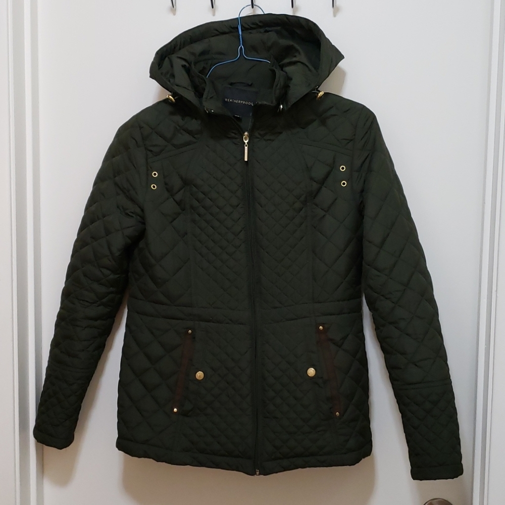 Olive green quilt jacket
